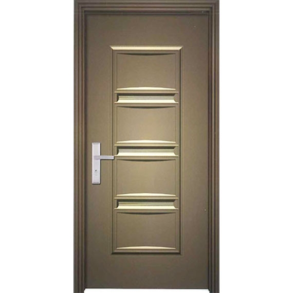 Embossed steel door