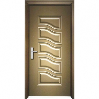 Embossed steel door