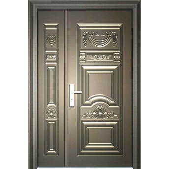 Embossed steel door