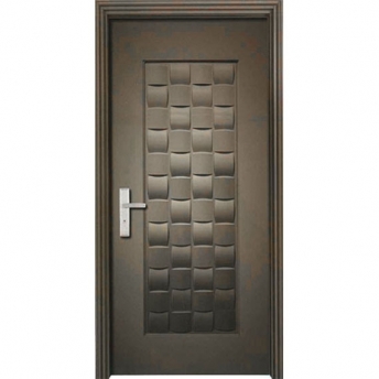 Embossed steel door