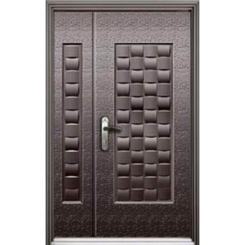 Embossed steel door