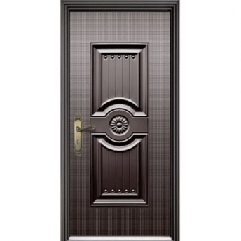 Embossed steel door