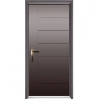 Embossed steel door