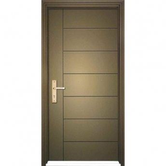 Embossed steel door