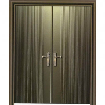 Embossed steel door