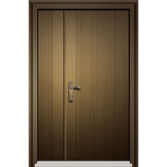 Embossed steel door