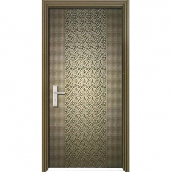 Embossed steel door