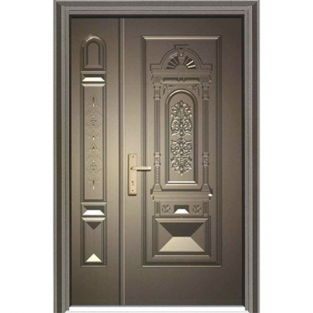 Embossed steel door