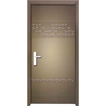 Embossed steel door