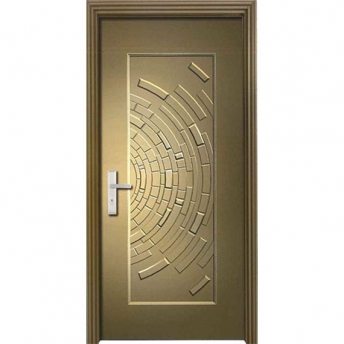 Embossed steel door