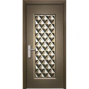 Embossed steel door