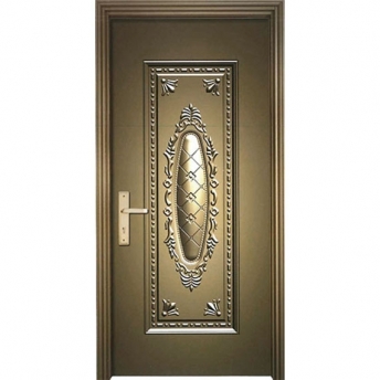 Embossed steel door