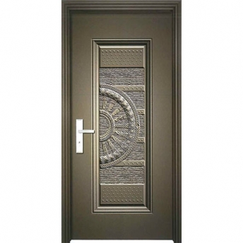 Embossed steel door