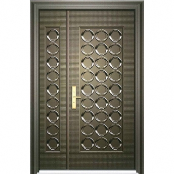 Embossed steel door