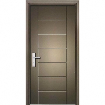 Embossed steel door